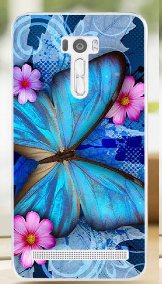 Накладка для Asus Zenfone Selfie ZD551KL "Блакитний метелик" (пластик)-0